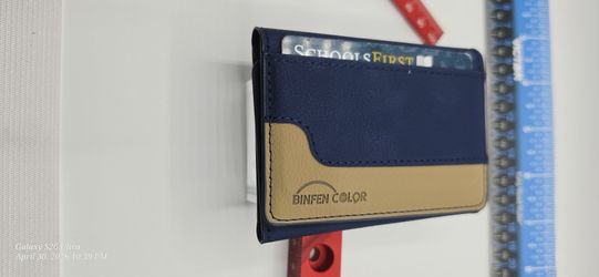 High End Mag Lock Trifold LEATHER Bue
