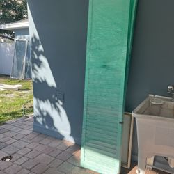 Two plastic closet door