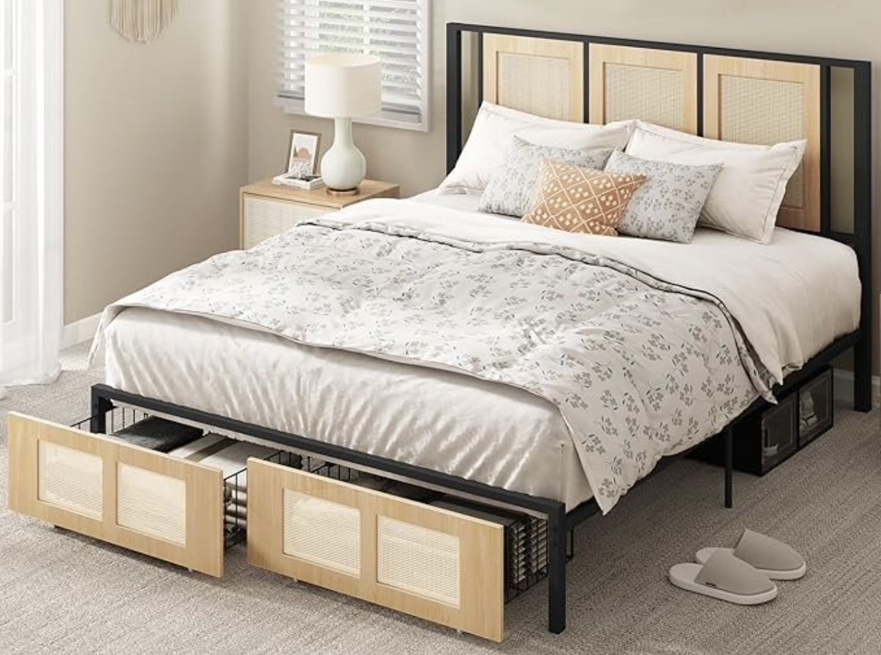 BED FRAME QUEEN SIZE WITH STORAGE DRAWERS BRAND NEW IN BOX!!!