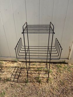 Vintage Metal Telephone Magazine Album stand