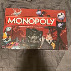 Tim Burtons the nightmare before Christmas monopoly game board