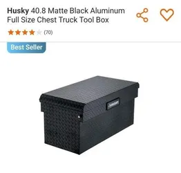 Husky Full-Size Truck Tool Box 40.8" Aluminum Matte Black