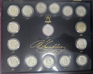 COMPLETE SET of 16-Franklin SILVER Half Dollars.