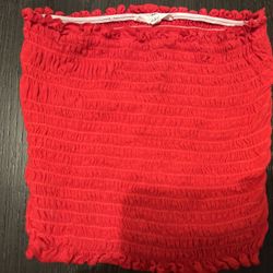 Red tube top size extra small 