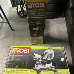 Ryobi 10” Sliding Mitre Saw w/LED and Stand (unopened)