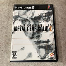 The Document Of Metal Gear Sold 2 PS2