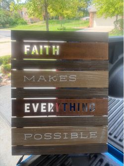 Faith Wall Plaque Sign 24” x 19”