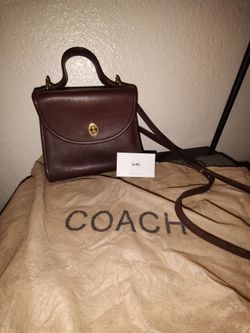 Coach Vintage Brown Leather Crossbody Bag