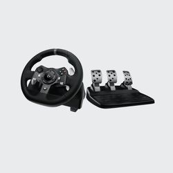Logitech steering wheel set with pedals and shift knob