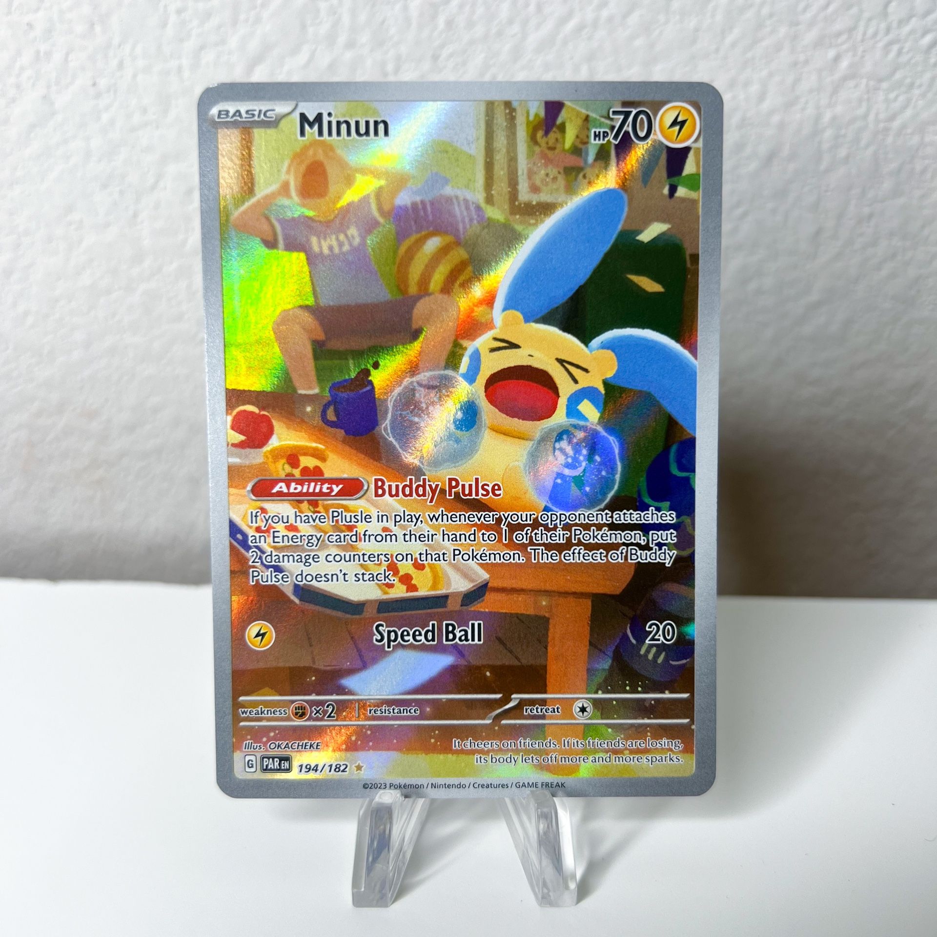 Pokémon TCG Minun Paradox Rift 194/182 Holo