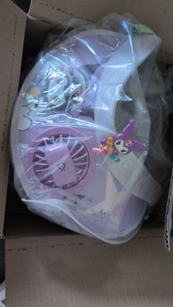 Kuromi hat with solar fan and school supplies