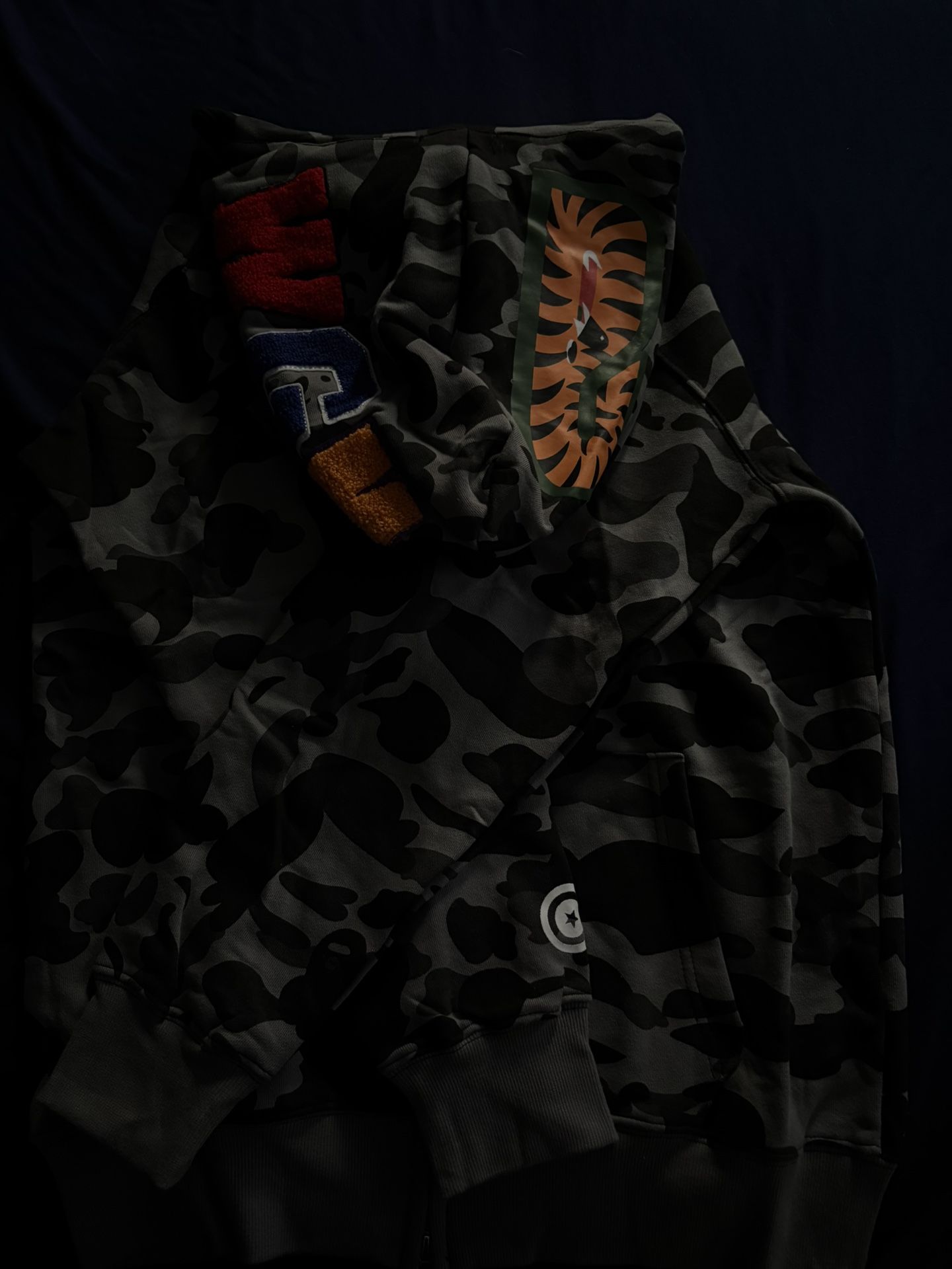 grey bape hoodie