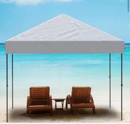 10x10ft pop up canopy tent instant portable shelter, 1-person setup event tent pavilion, waterproof folding canopy, wheeled bag, canopy sandbags x4, t