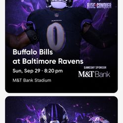 Ravens vs Bills Tickets 9/29