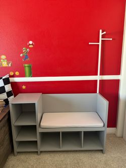 Thure Kid Toy Storage Bench and Coat Rock