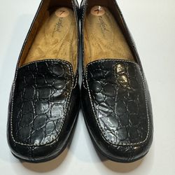 Womens Naturalizer Natural Soul Black Gray Size 7M Slip On Loafers 