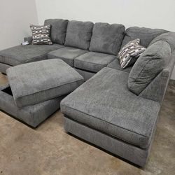 New Plush Gray Sectional