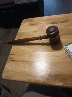 Vintage courtroom gavel