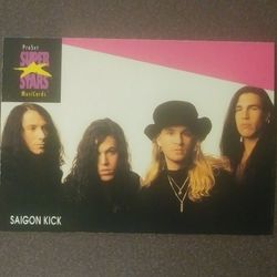 1991 ProSet Saigon Kick #228 Hard Rock Group Hair Band Card Music Musicards Superstars Vintage Collectible Pro Set