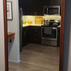 Mid Century Wood Rectangle Mirror 