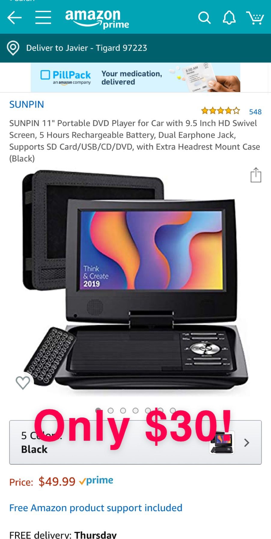 11” portable DVD PLAYER!