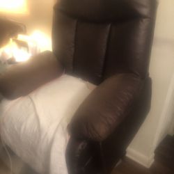 Upraised Leather Recliner