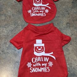 Chillin with my Snowmies dog shirt. XS and Small. Price for each. New Great Gift From 