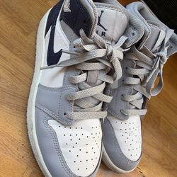 Nike Shoes Air Jordan 1 Mid Retro “Cement Grey/True Blue” 2024 size 5Y