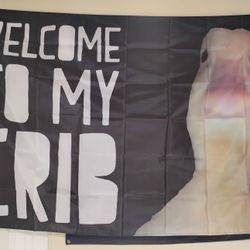 Welcome to my Crib Banner 4 Ft x 6 Ft NEW