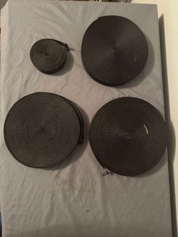 4 Roll Black Seatbelt Webbing Strap Lot 1" 3/4" Polyester Ribbon Craft 3.5lb