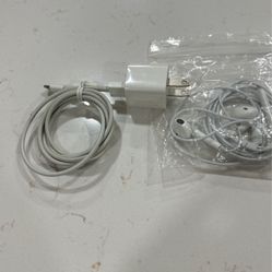 Original Apple Charger With Headsets.