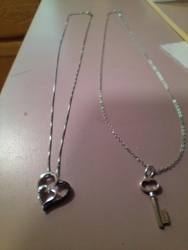 Tiffany & Company Key Neckless also Heart Sapphire and diamond Neckless