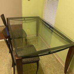 Glass  Kitchen Table