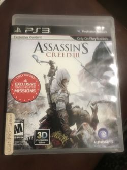 Assassin’s Creed III PS3, Excellent Condition