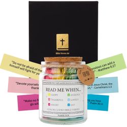 Color-Coded Bible Verses Jar “Read Me When” Scripture Gift For All Emotions