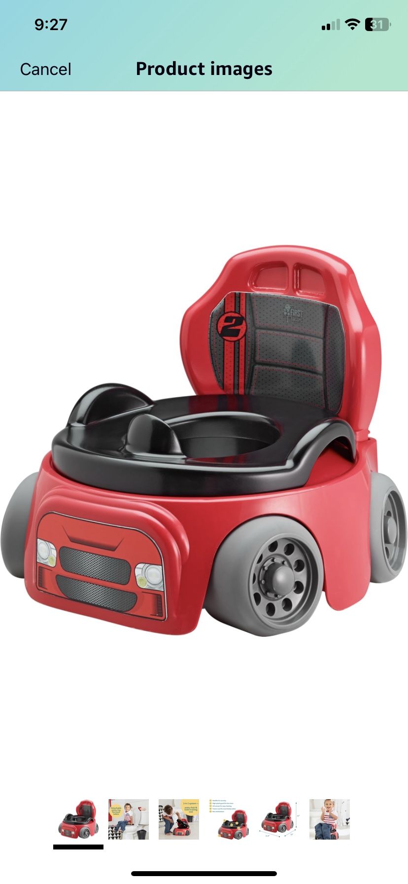 Race Car Potty Training Toilet 