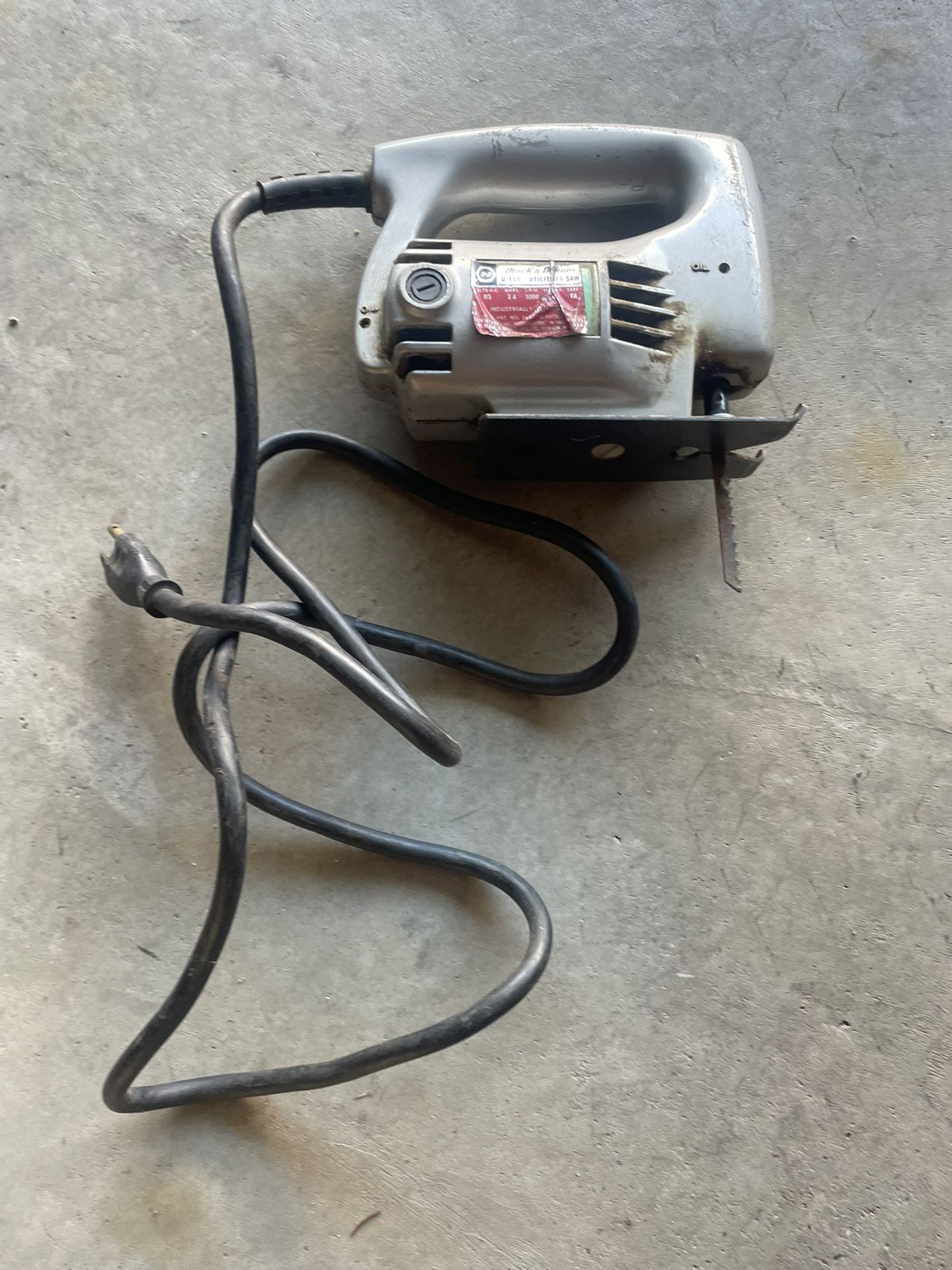 Vintage - Black & Decker U-151 Corded Electric Jigsaw - Works
