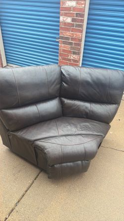 Leather couch from sectional