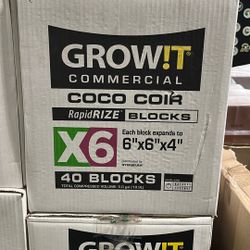 Grow!t 6”x6”x4” Coco Coir Block Case Of 40