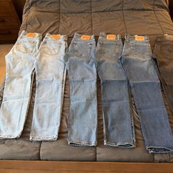6 Pairs of Levi’s 512 Jeans Men’s Size 32 x 30 Used 