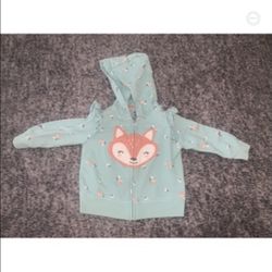 Super Cute Carter’s Fox Hooded Sweater 6 Months