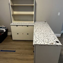 Office Desk, File cabinet & Hutch