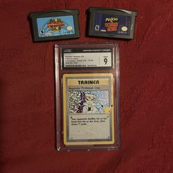 Gameboy Games And Pokemon Card 
