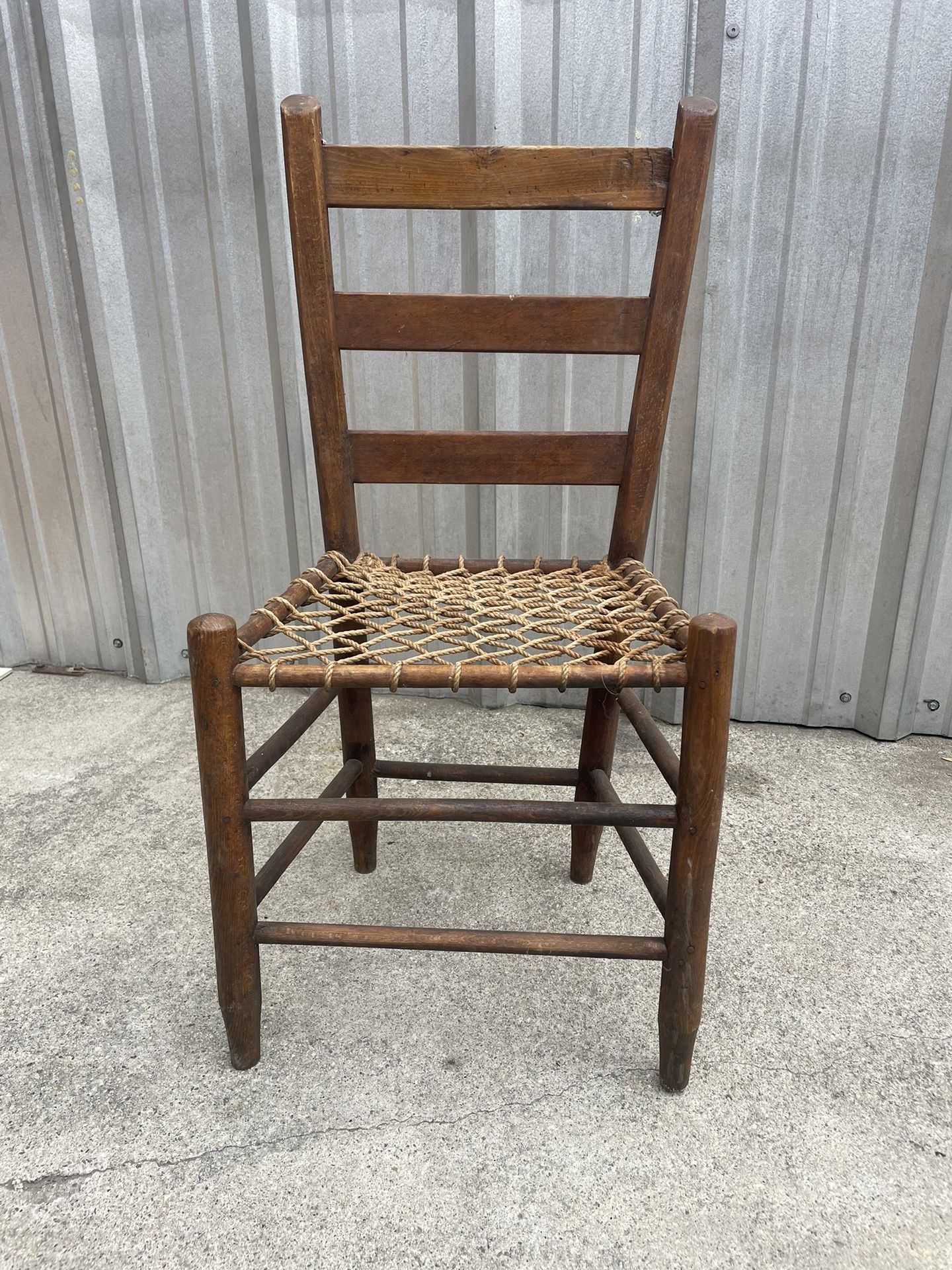 Antique ladder back side chair