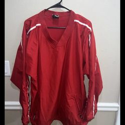 Easton Warm up Jacket Adult XL red Baseball Vented Windbreaker Casual Mens