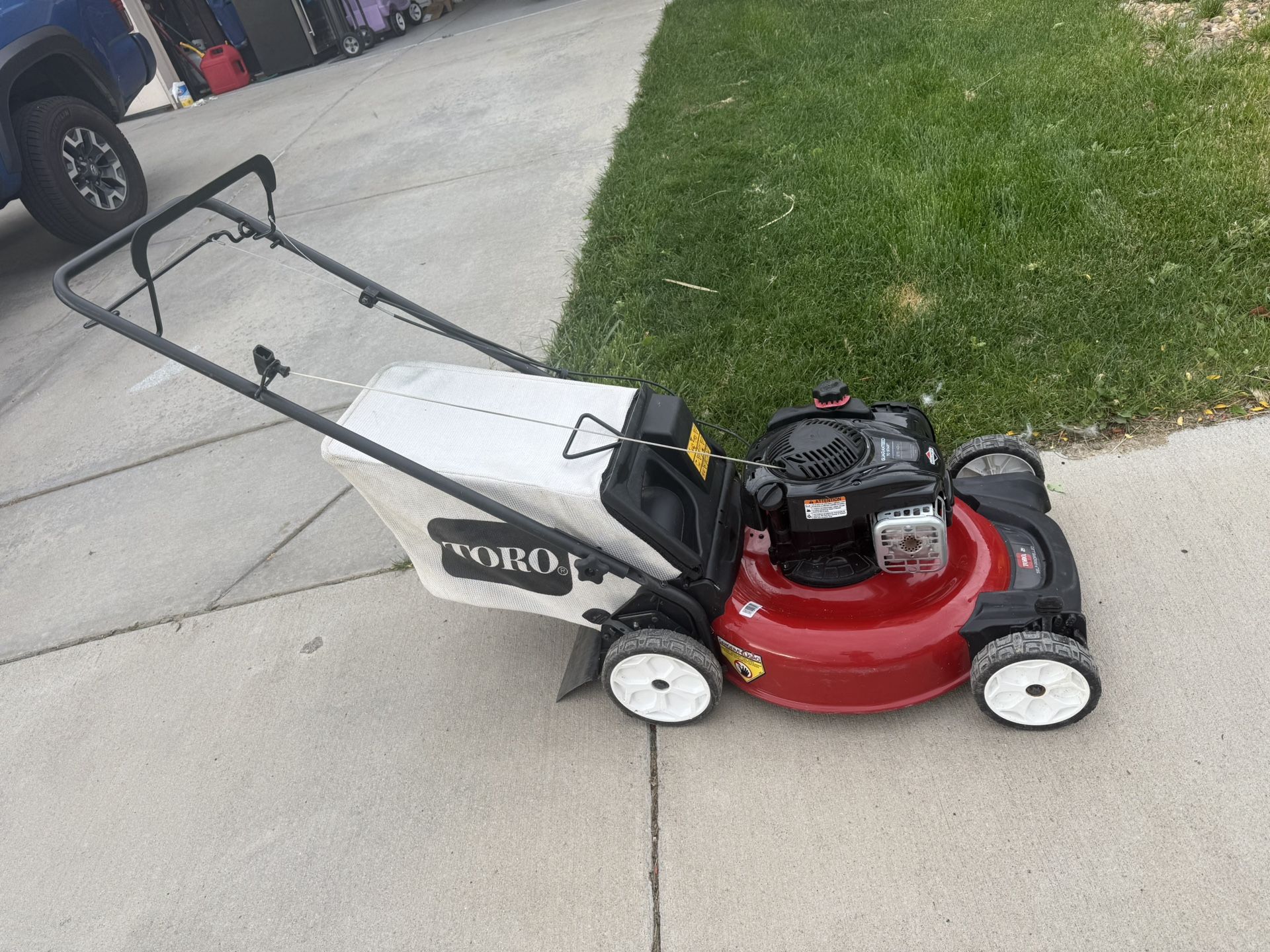 Newer Toro self propelled lawnmower