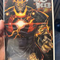 DC comic book KO signed with certificate of authenticity