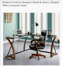 Desk-Whalen Furniture Newport L-Shaped