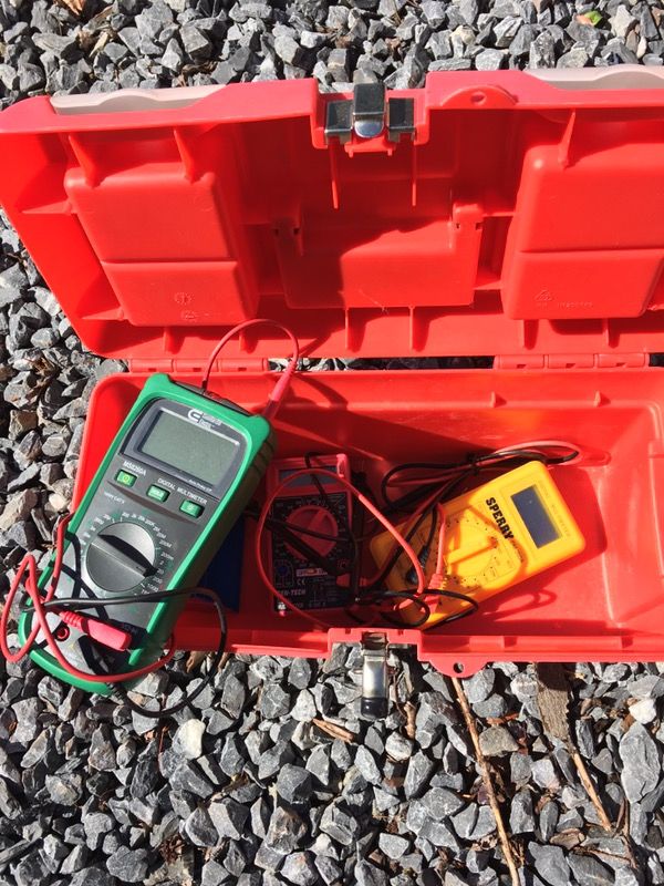 Multiple electrical testers and toolbox