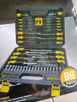 86-Piece Magnetic Screwdriver Set, CR-V Steel, Includes Slotted/Phillips/Torx Mini Precision Screwdrivers,Nut Drivers, Driver Bits and Magnetizer with